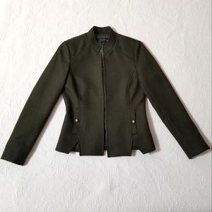 TAHARI Olive Blazer/Jacket with Button Details and Pockets